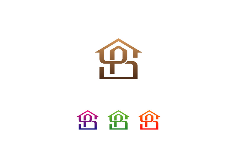 Bokstaven SP Home Logo Design