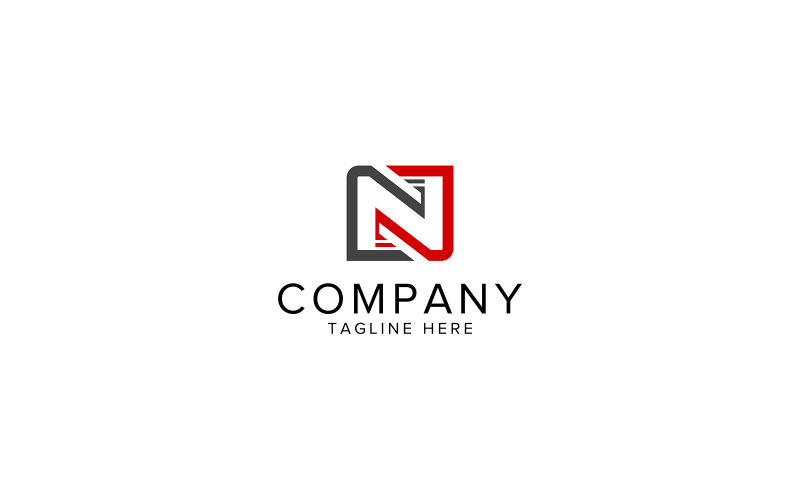 Diseño de logotipo letra N línea
