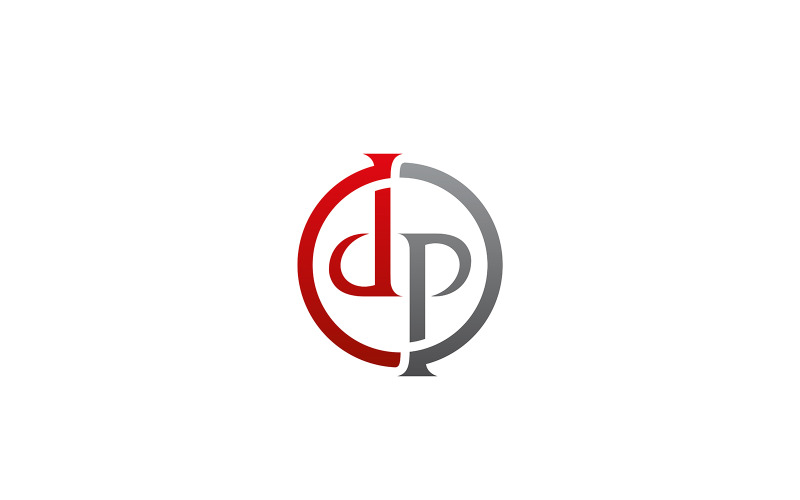 Dp logo letter design on luxury background. pd logo monogram wall mural •  murals d, flat, identity | myloview.com