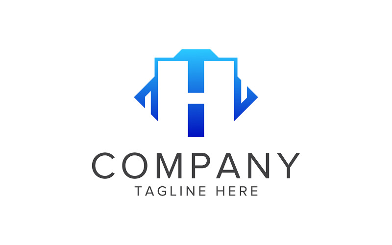 H Harfi Logo Simge Tasarım Şablonu Öğeleri