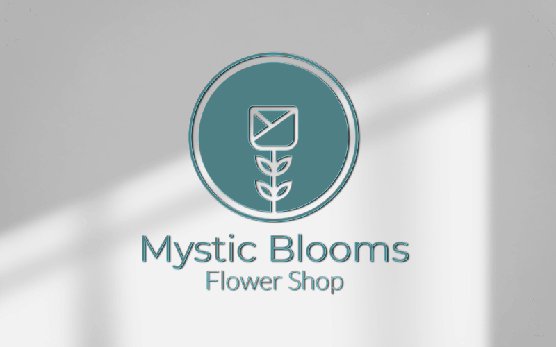 Квітковий магазин бізнес логотип шаблон