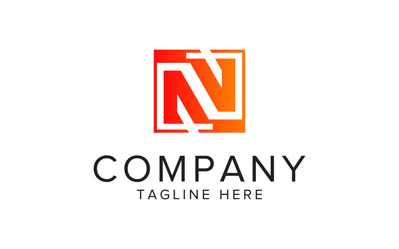 Modèle de vecteur de conception de logo lettre N