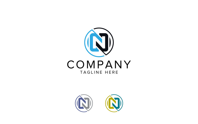 N Logo Design Vector Template