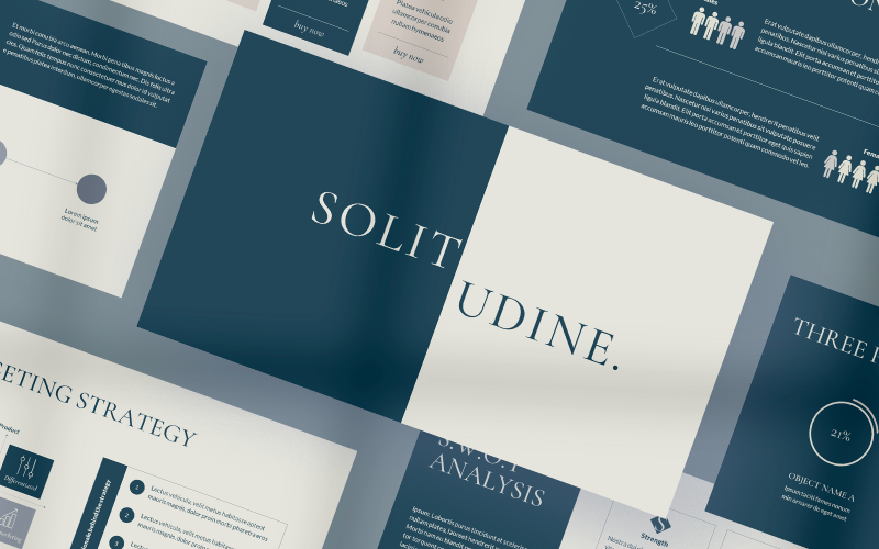 Solitudine - Businessplan PowerPoint-Vorlage