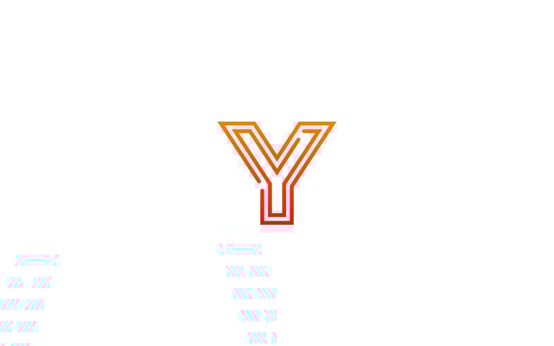 Y-Buchstaben-Linie Logo-Design-Vektor