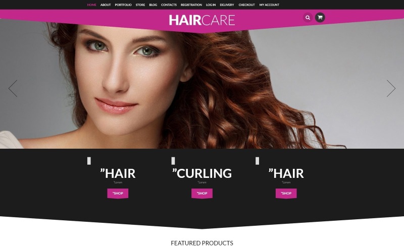 Бесплатная тема для магазина товаров для укладки волос WooCommerce
