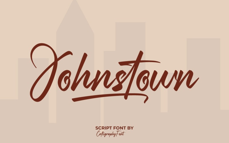 Czcionka kaligrafii z podpisem Johnstown