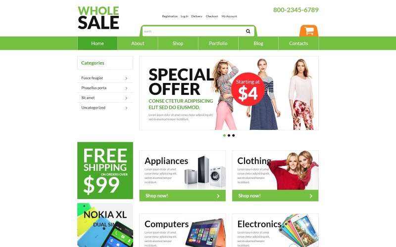 Gratis online groothandel WooCommerce-thema