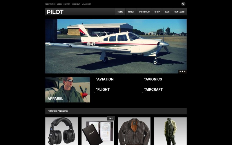 Gratis pilotbutik WooCommerce -tema