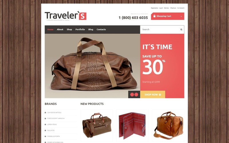 Ingyenes utazási áruház érzékeny WooCommerce téma