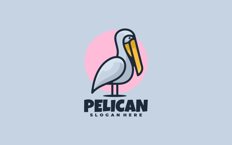 Pelican Simple Mascot Logo Mall