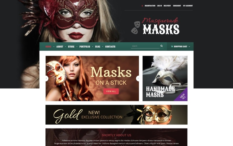 Tema gratuito Máscara de máscaras WooCommerce