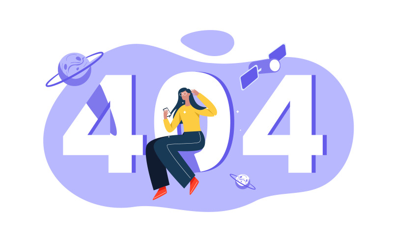 Vecteur d'illustration de concept d'erreur 404 gratuit