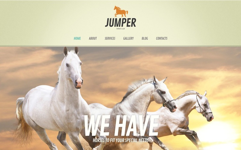 Бесплатный адаптивный шаблон сайта WordPress для конного спорта