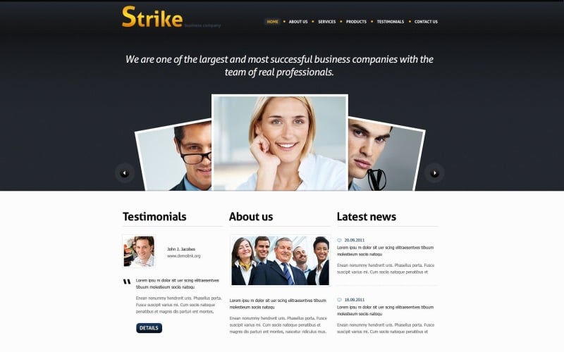 Free Business & Services WordPress Webpage Template