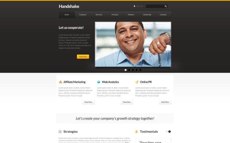 Free Business and Services WordPress CMS Responsive Theme