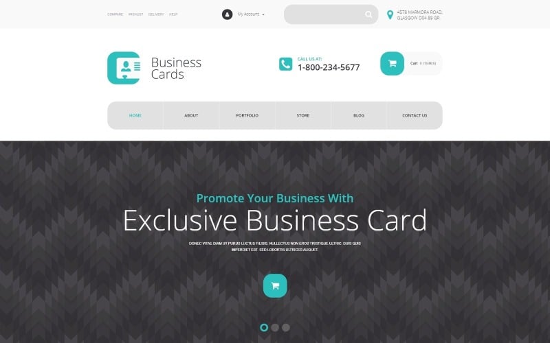 Free Business Cards Store WooCommerce Theme