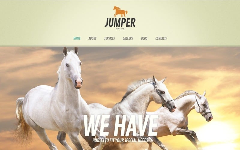 Free Equestrian Responsive WordPress Website Template