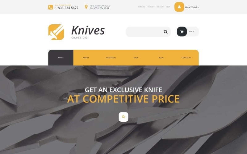 Free Knives Store WooCommerce Theme