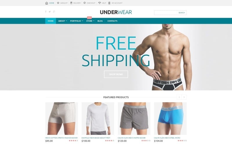 Free Underwear Store WooCommerce Theme