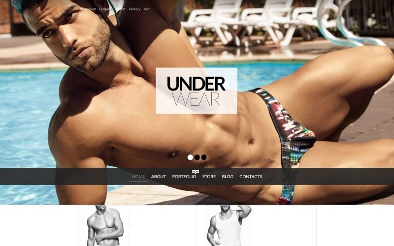 Gratis WooCommerce -tema för underkläder för män