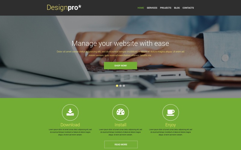 Kostenlose Design-WordPress-Website-Vorlage