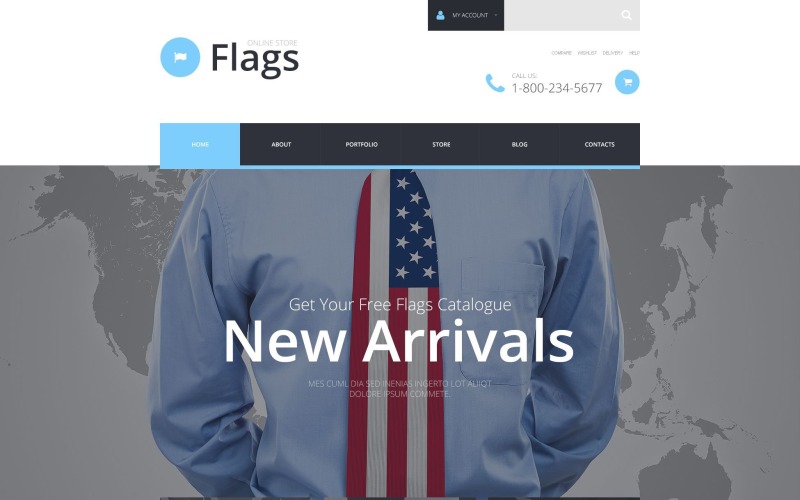 Kostenloses Flag Shop WooCommerce Theme