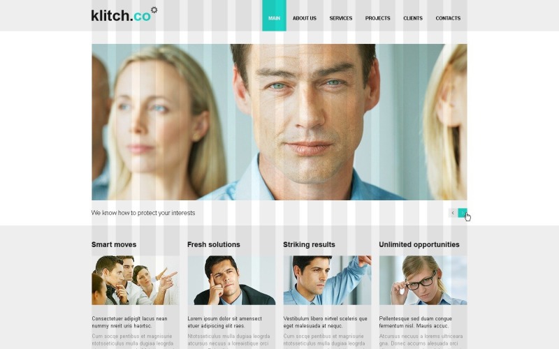 Kostenloses WordPress-Design für Unternehmen und Dienstleistungen für die Website eines Werbeunternehmens