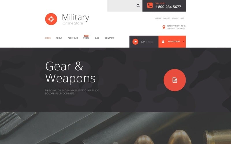Tema WooCommerce del negozio militare gratuito