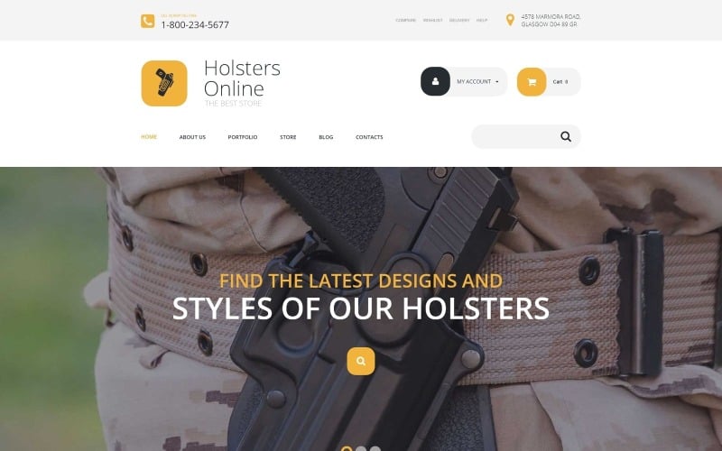 Tema WooCommerce del negozio online di fondine gratuite