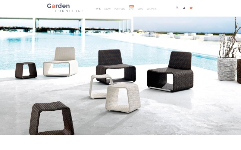 Tema WooCommerce gratuito per mobili da giardino