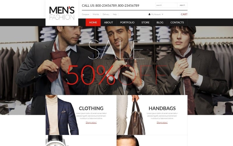 Tema WooCommerce per abbigliamento aziendale da uomo