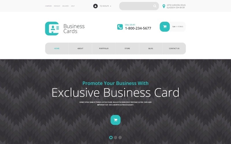Tienda de tarjetas de visita gratis Tema WooCommerce