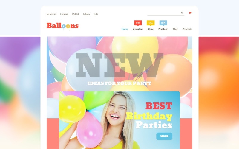 Zdarma téma WooCommerce Store Balloons Store
