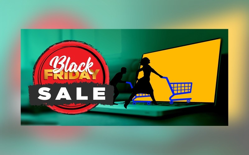Black Friday Sale Banner For Online Offer Background Design Template