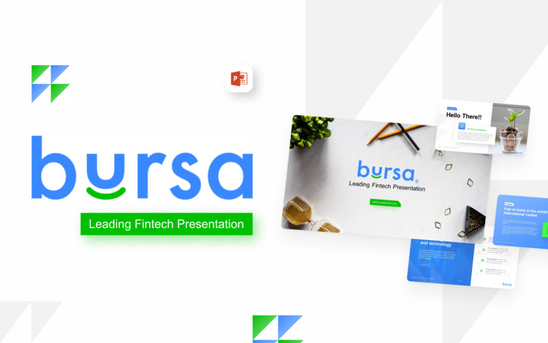 Bursa Professional Fintech Шаблони презентацій PowerPoint