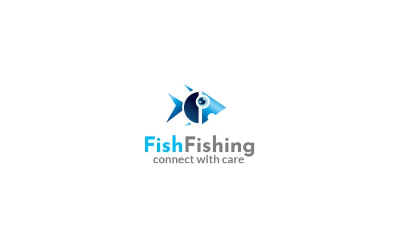 Fiskfiske logotyp formgivningsmall