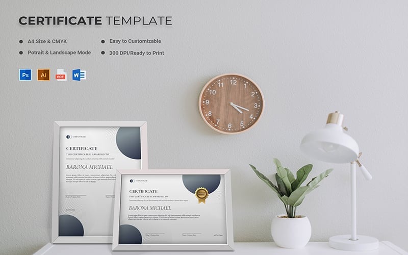 Барона Майкл - Сертификат