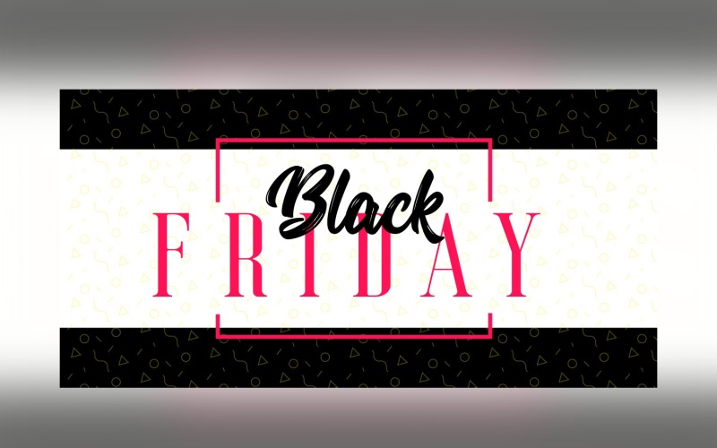 Black Friday Sales Banner Abstract Background Template