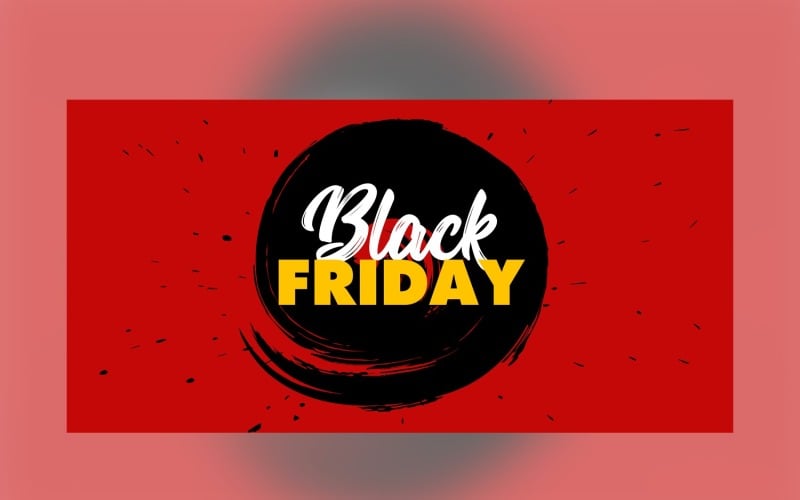 Black Friday Sales Banner Back And Dark Maroon Color Background Template