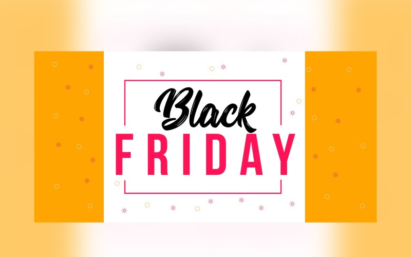 Black Friday Sales Banner weiße und orange Farbe Hintergrundvorlage