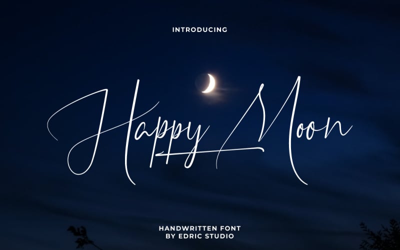 Písmo podpisu Happy Moon