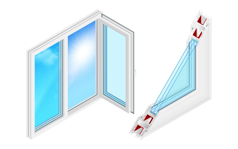 Concepto de ilustración de vector de Windows de instalación isométrica