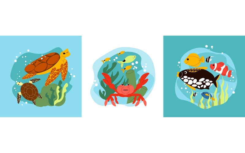 Koncepcja projektowania akwarium koncepcja ilustracji wektorowych