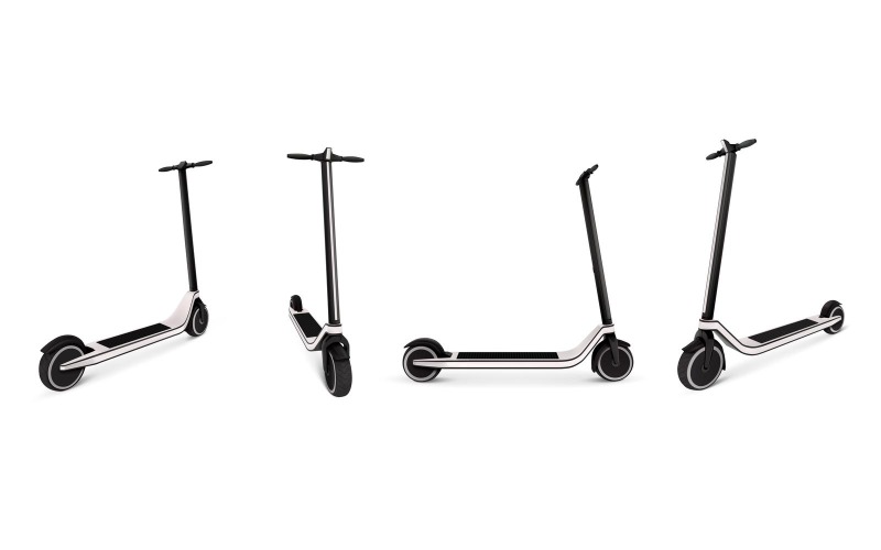 Scooter eléctrico realista 6 concepto de ilustración vectorial