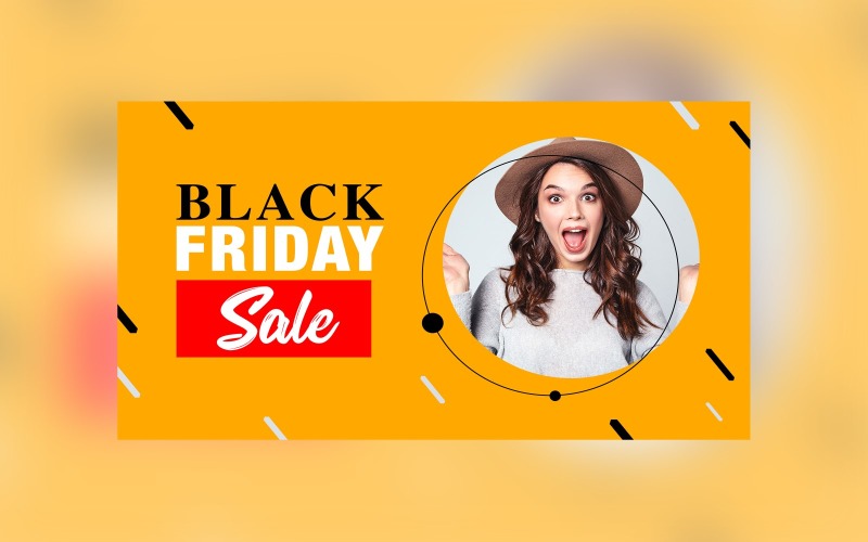 Black Friday Big Sale Banner Orange färg bakgrundsdesignmall