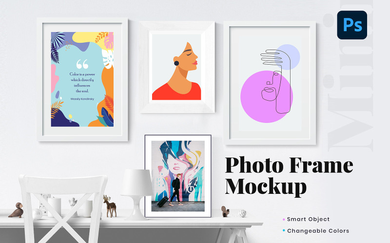 Mockup-sjabloon voor fotolijst