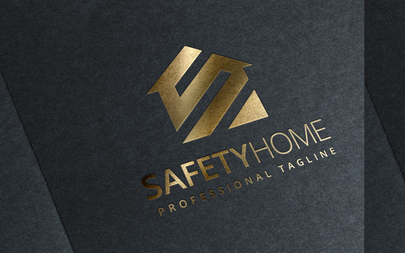 Modèle de logo immobilier de sécurité à la maison