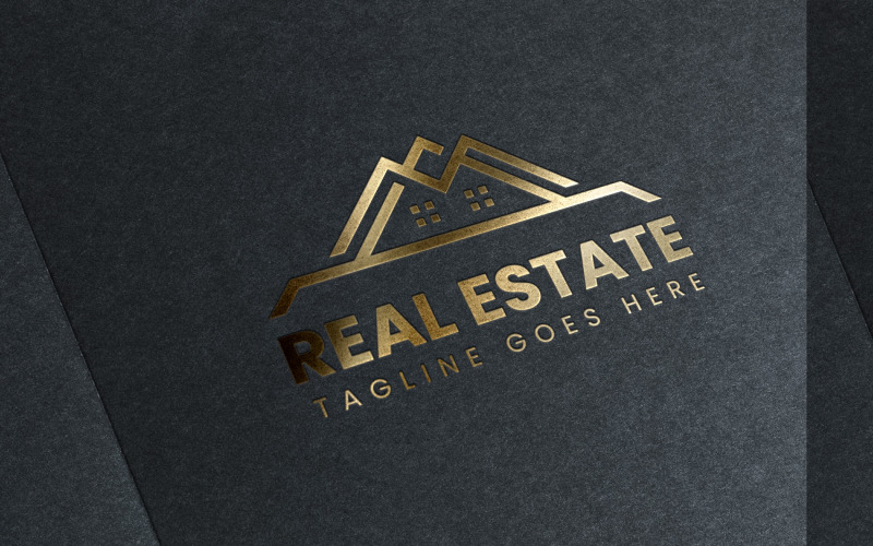 Modello di progettazione del logo dell'agenzia immobiliare