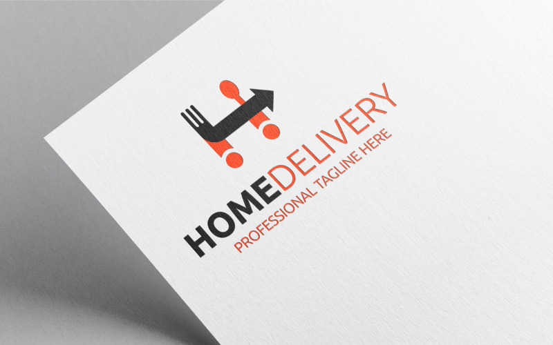 Modelo de logotipo para entrega em domicílio de alimentos